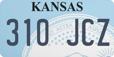 KS license plate 310JCZ
