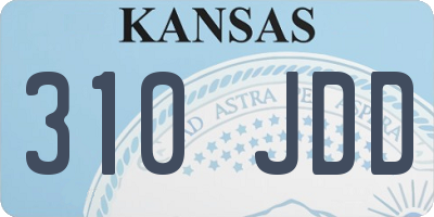 KS license plate 310JDD