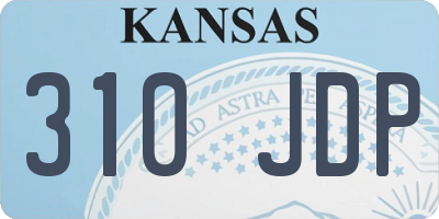 KS license plate 310JDP