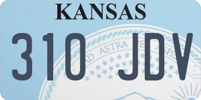 KS license plate 310JDV