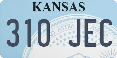 KS license plate 310JEC