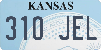 KS license plate 310JEL
