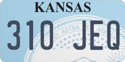 KS license plate 310JEQ