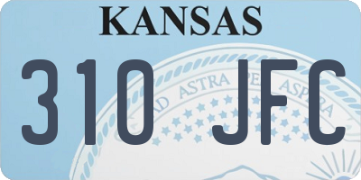 KS license plate 310JFC