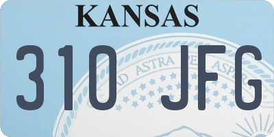 KS license plate 310JFG