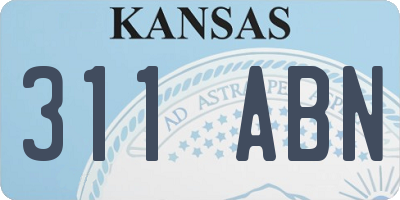 KS license plate 311ABN