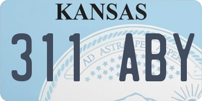 KS license plate 311ABY