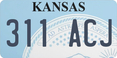 KS license plate 311ACJ