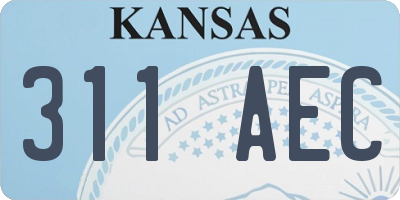 KS license plate 311AEC
