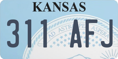 KS license plate 311AFJ