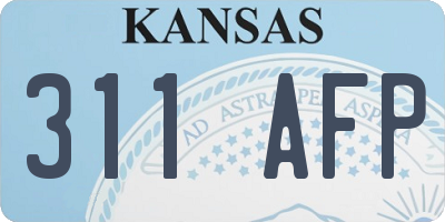 KS license plate 311AFP