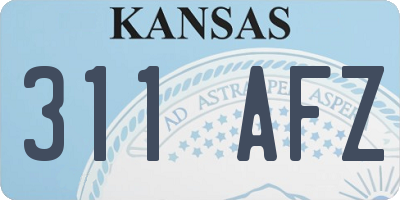 KS license plate 311AFZ