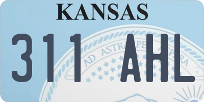 KS license plate 311AHL