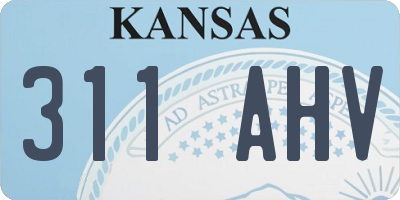 KS license plate 311AHV