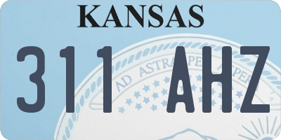 KS license plate 311AHZ