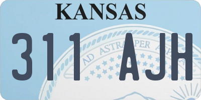 KS license plate 311AJH