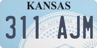 KS license plate 311AJM