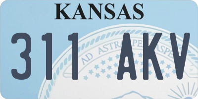KS license plate 311AKV