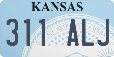 KS license plate 311ALJ