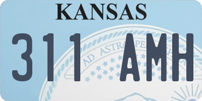 KS license plate 311AMH