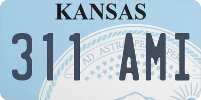 KS license plate 311AMI