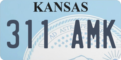 KS license plate 311AMK
