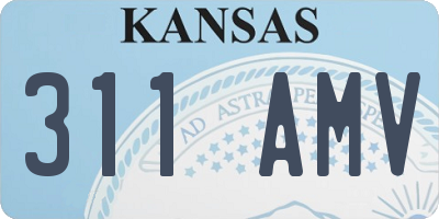 KS license plate 311AMV