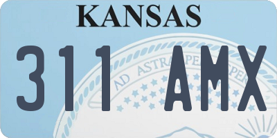 KS license plate 311AMX