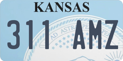 KS license plate 311AMZ