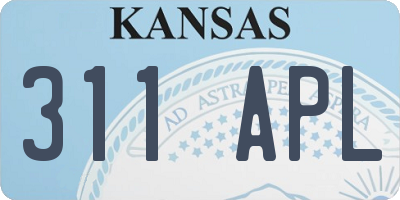 KS license plate 311APL