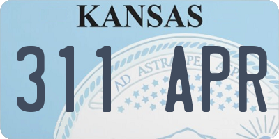 KS license plate 311APR