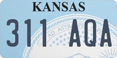 KS license plate 311AQA