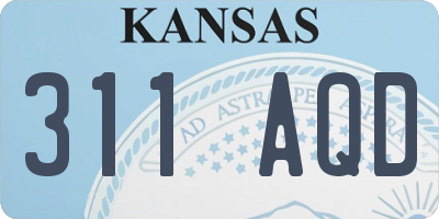 KS license plate 311AQD