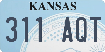 KS license plate 311AQT