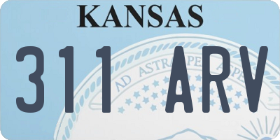 KS license plate 311ARV