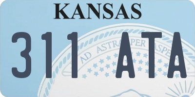 KS license plate 311ATA