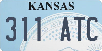 KS license plate 311ATC