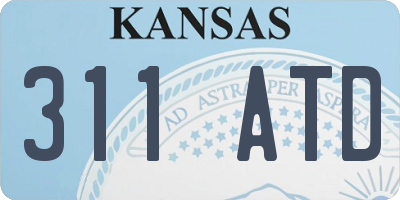 KS license plate 311ATD