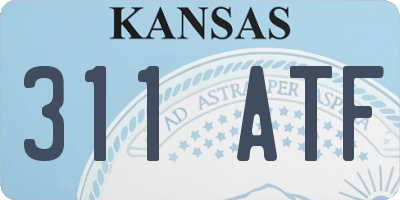 KS license plate 311ATF