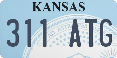 KS license plate 311ATG