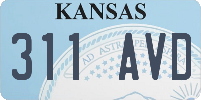 KS license plate 311AVD