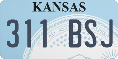 KS license plate 311BSJ