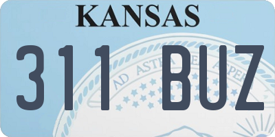 KS license plate 311BUZ