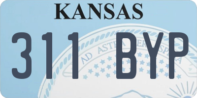KS license plate 311BYP