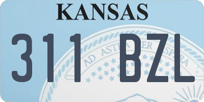 KS license plate 311BZL