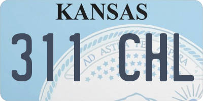 KS license plate 311CHL