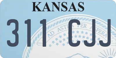 KS license plate 311CJJ