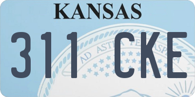 KS license plate 311CKE