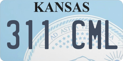KS license plate 311CML