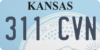 KS license plate 311CVN